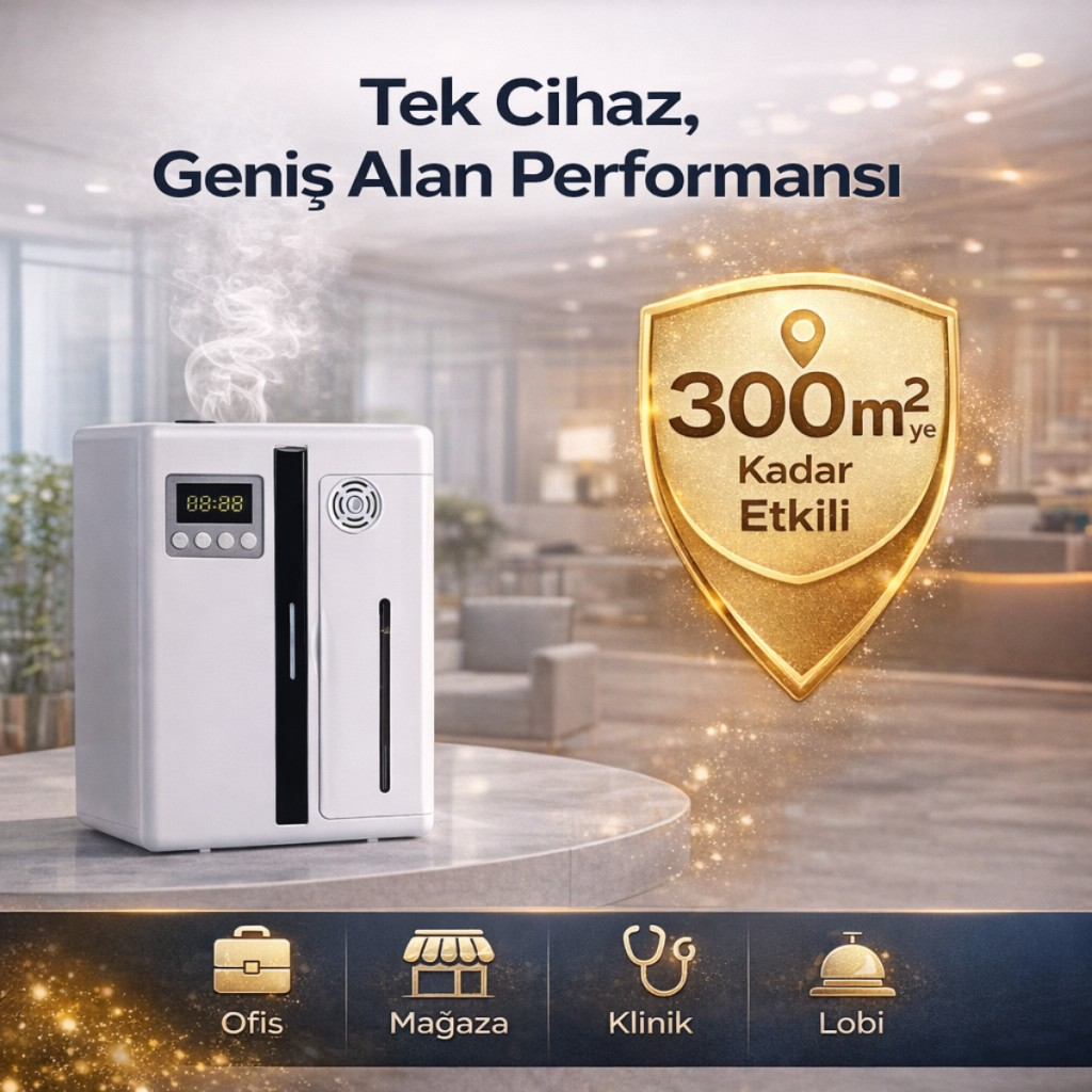 Polham Akıllı Aroma Difüzörü 200ML Profesyonel Koku Makinesi | 300m² Etkili | Zaman Ayarlı l Telefon Kontrollü