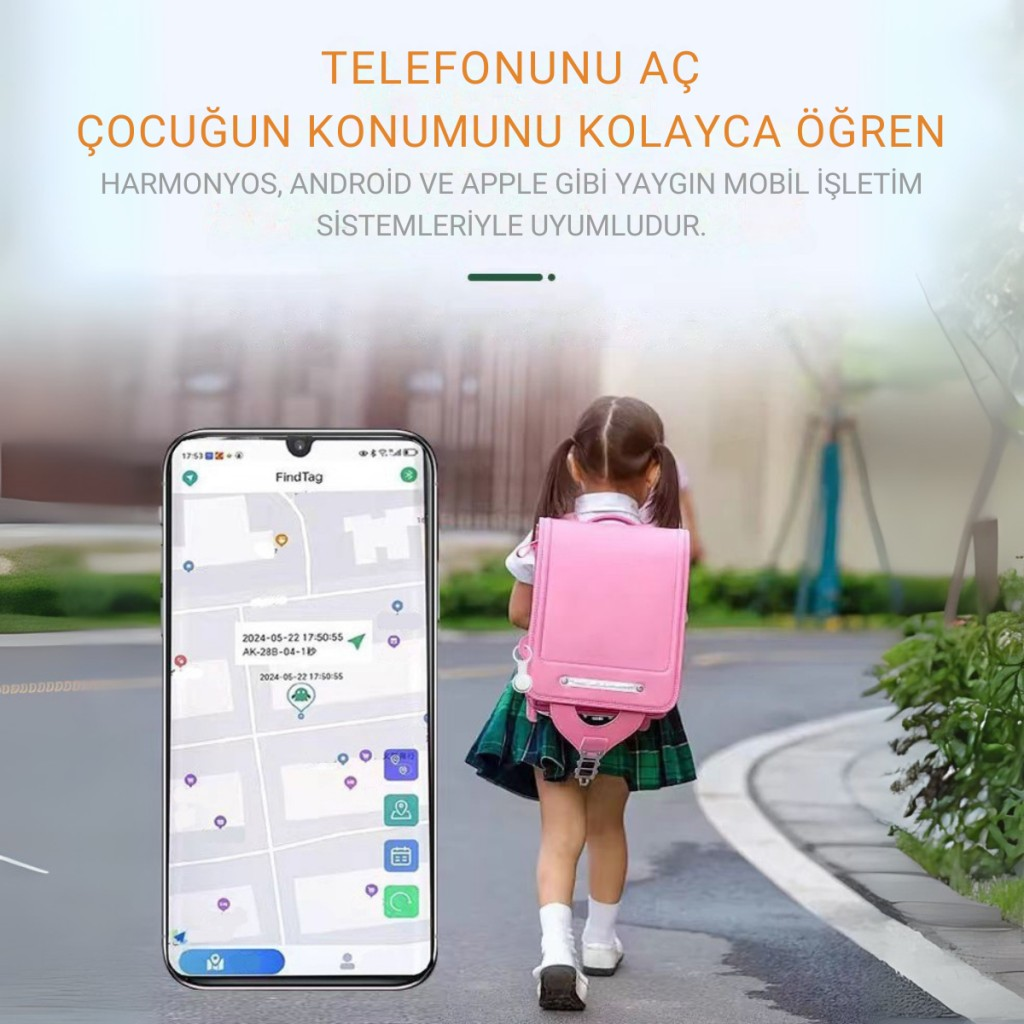 Polham Android ve İos Apple İphone Uyumlu Kayıp Bulucu Airtag, Çocuklar, Evcil Hayvanlar ve Eşyalar İçin Takip Cihazı