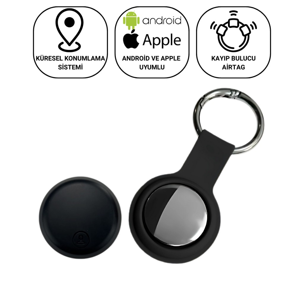 Polham Android ve İos Apple İphone Uyumlu Kayıp Bulucu Airtag, Çocuklar, Evcil Hayvanlar ve Eşyalar İçin Takip Cihazı