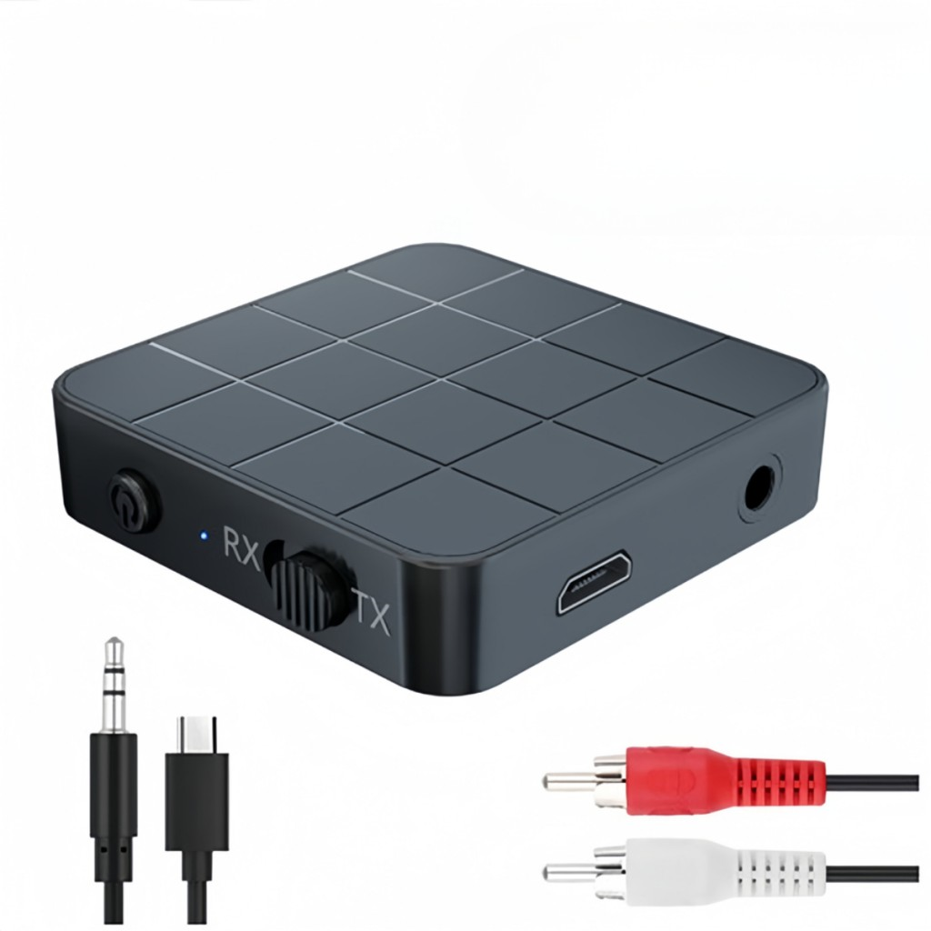 Polham Bluetooth 5.0 Ses Alıcı ve Verici RX/TX | TV İçin Kablosuz Kulaklık Adaptörü | 3.5mm & RCA Destekli