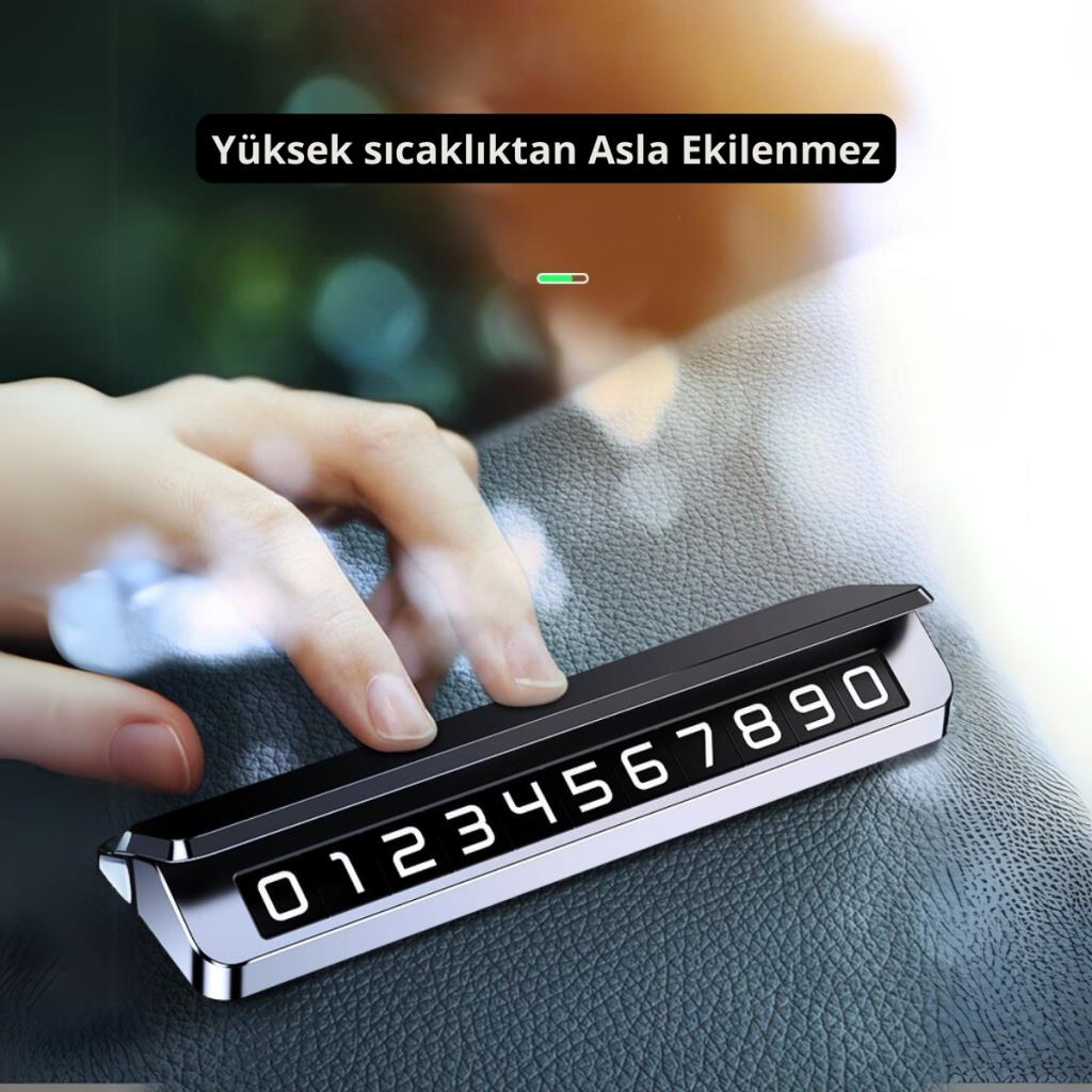 Polham Metal Araç İçi Geçici Park için Telefon Numaratörü, Gizlenebilir Araç Numaratörü, Manyetik Numaralı