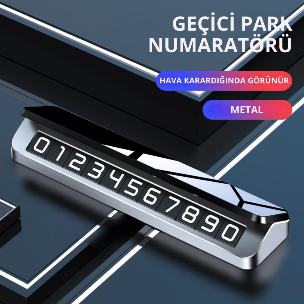 Polham Metal Araç İçi Geçici Park için Telefon Numaratörü, Gizlenebilir Araç Numaratörü, Manyetik Numaralı