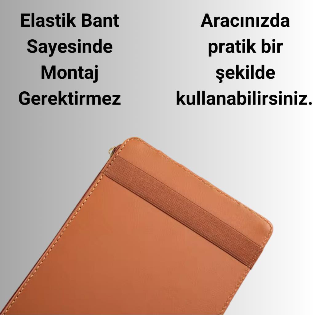 Polham Organizer Güneşlik Araç Cüzdanı, Telefon Tutucu, Gözlük, Kartlık, Kimlik, Para, Kalem Tutucu 