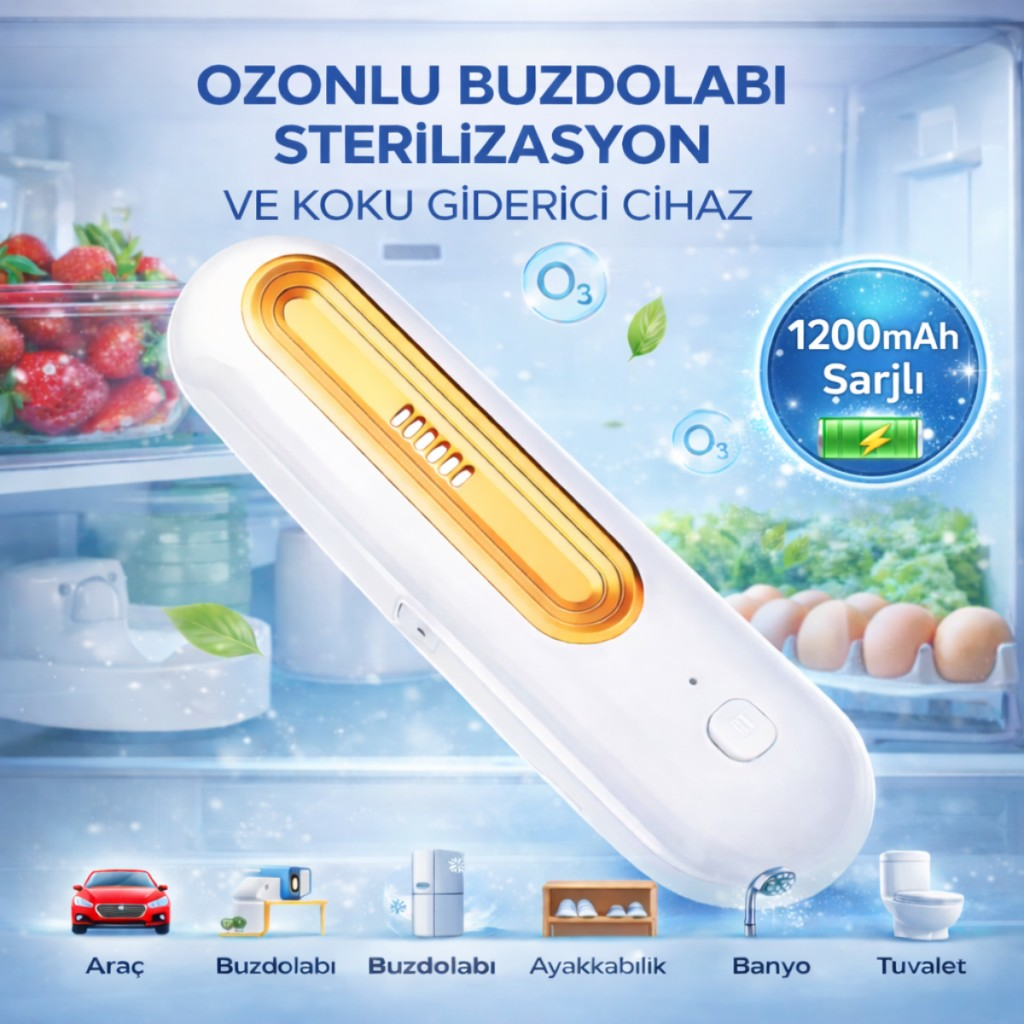 Polham Ozonlu Sterilizasyon ve Koku Giderici– Buzdolabı, Araç, Ayakkabılık ve Banyo İçin Kötü Koku Giderici