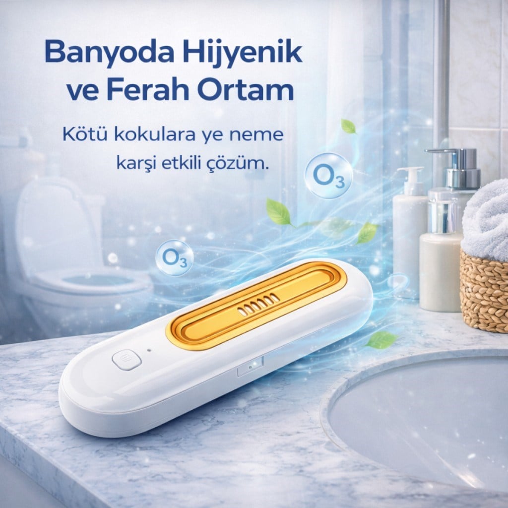 Polham Ozonlu Sterilizasyon ve Koku Giderici– Buzdolabı, Araç, Ayakkabılık ve Banyo İçin Kötü Koku Giderici
