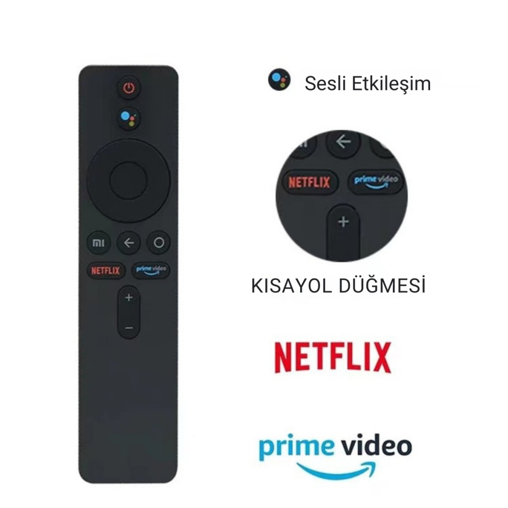 Polham Xiaomi Mi TV Stick İle Uyumlu Uzaktan Kumanda, Android TV Box İçin Uzaktan Bluetooth Kumanda