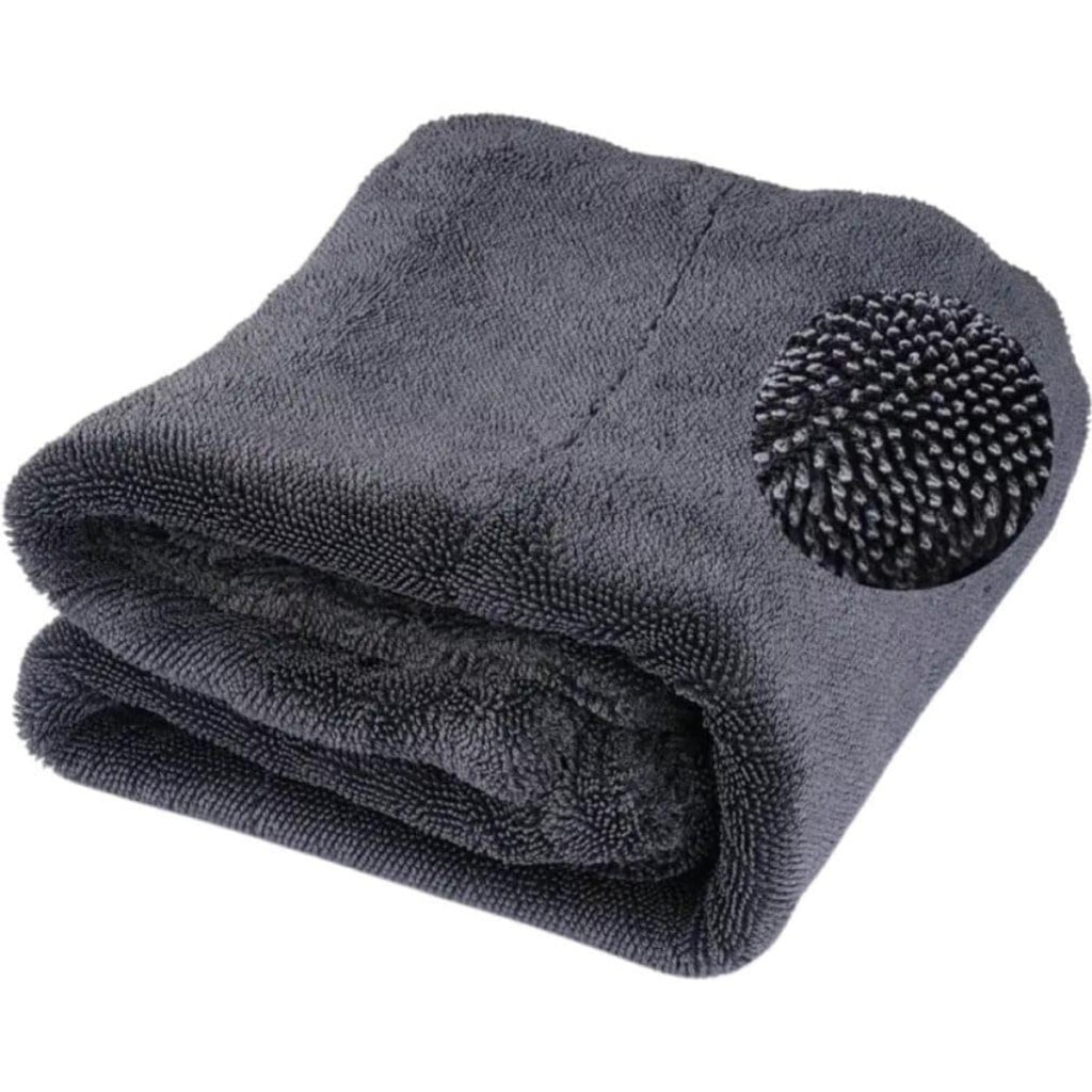 Polham XL 60X90CM 1200GSM Süper Su Emici Özellikli Mikrofiber Araç Kurulama Havlusu, Çizik ve İz Bırakmaz Bez