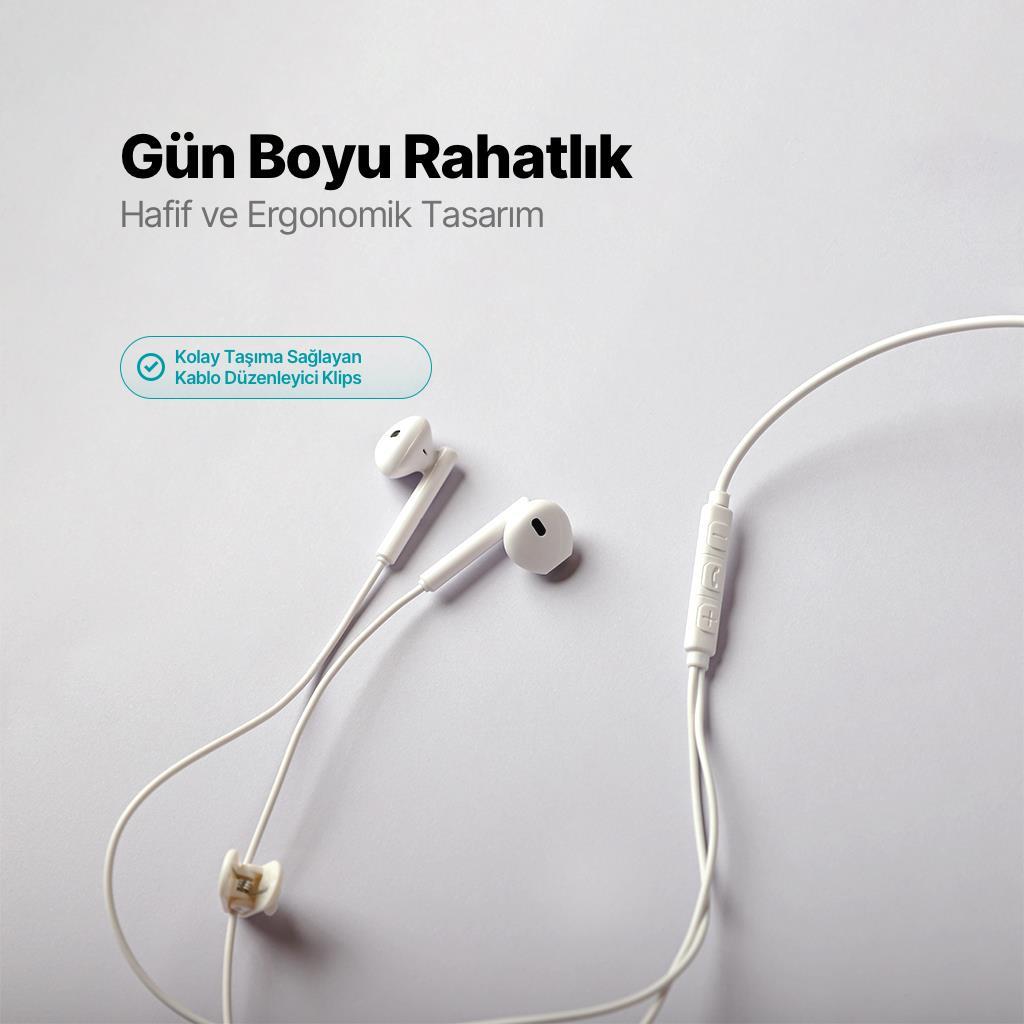 Ttec Hd Mikrofonlu Kulakiçi Kablolu Type-c Kulaklık, Kumanda Kontrollü Stereo Sesli Kulaklık