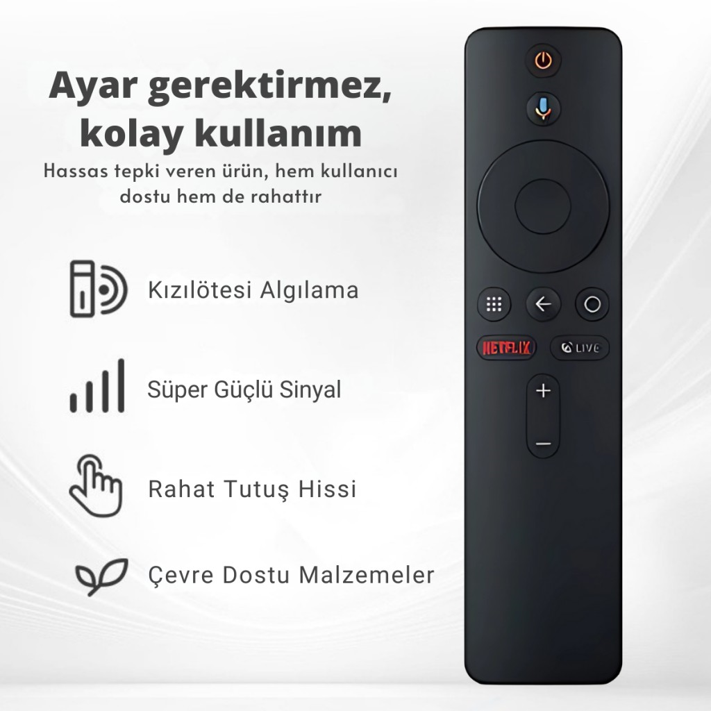 Xiaomi Mi Box S 4K Android TV Kumandası, Mi Boxs S 4k Uzaktan Kumanda Bluetooth Özellikli