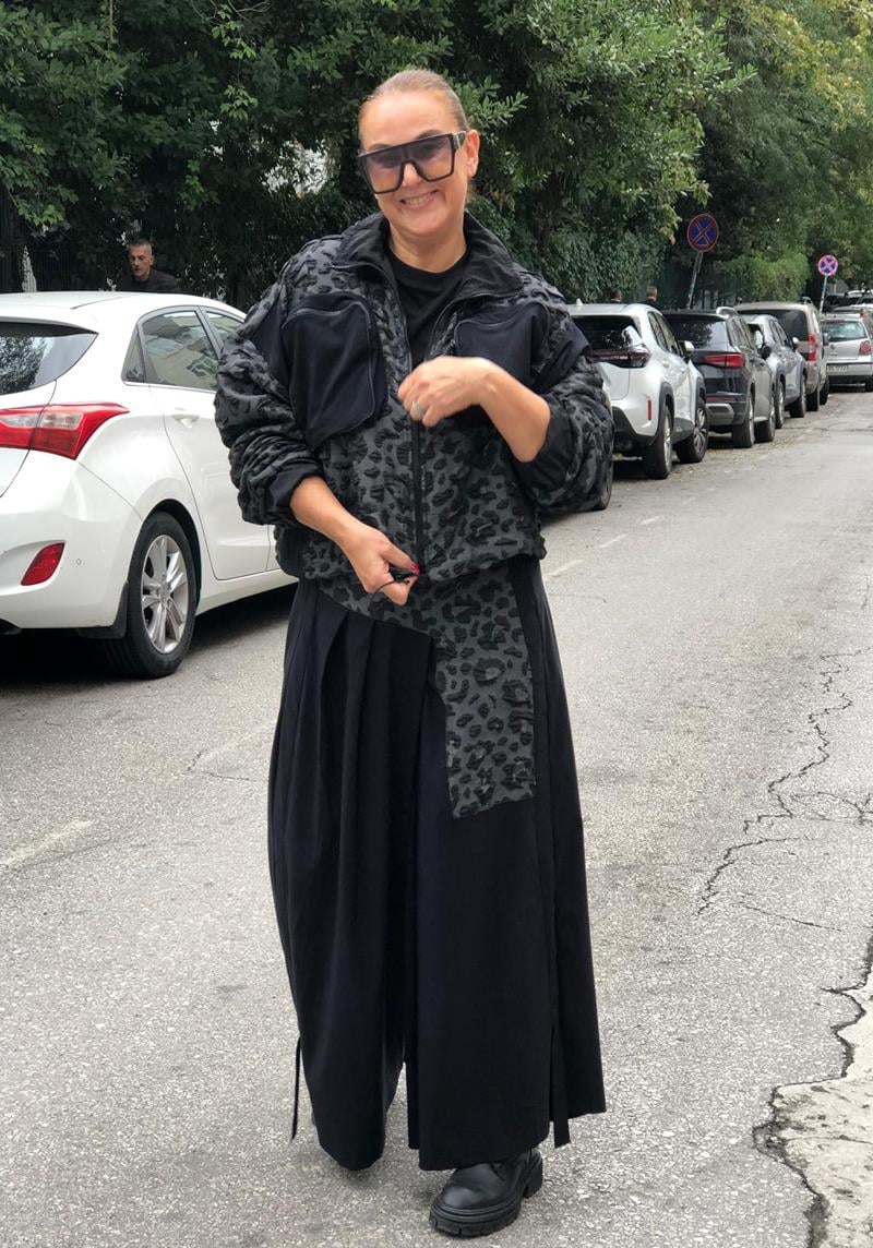 Leopar Baskılı Tasarım Ceket