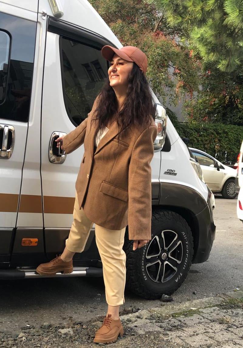 Oversize Kaşe Kahve Ceket
