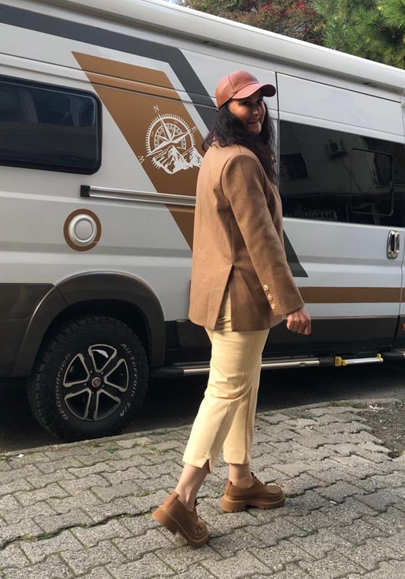 Oversize Kaşe Kahve Ceket