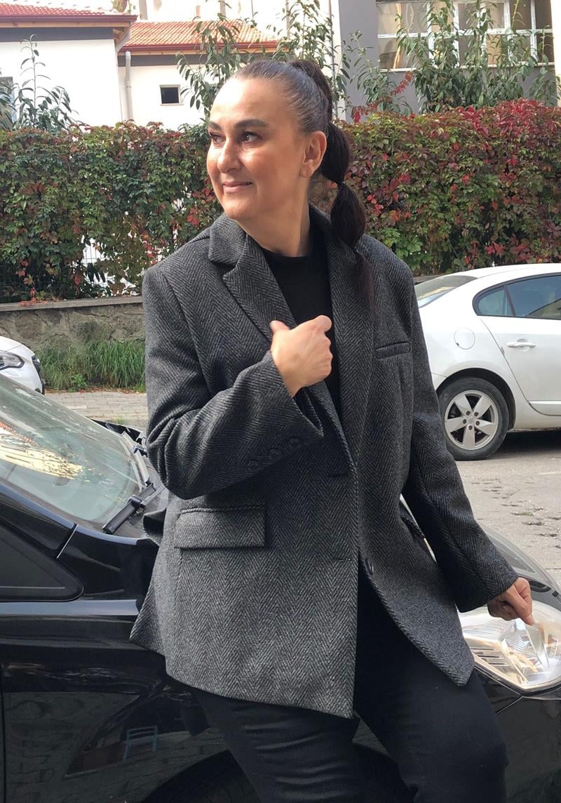 Oversize Kaşe Siyah Ceket