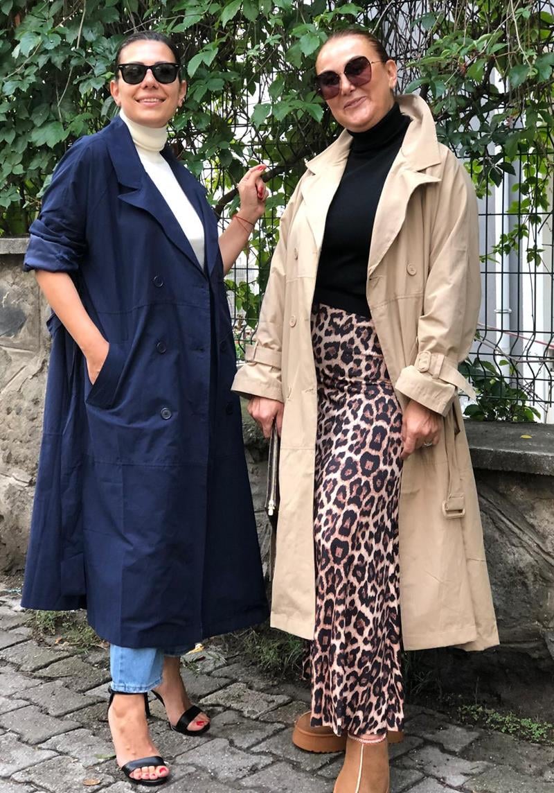 Oversize Krem Trenç Ceket