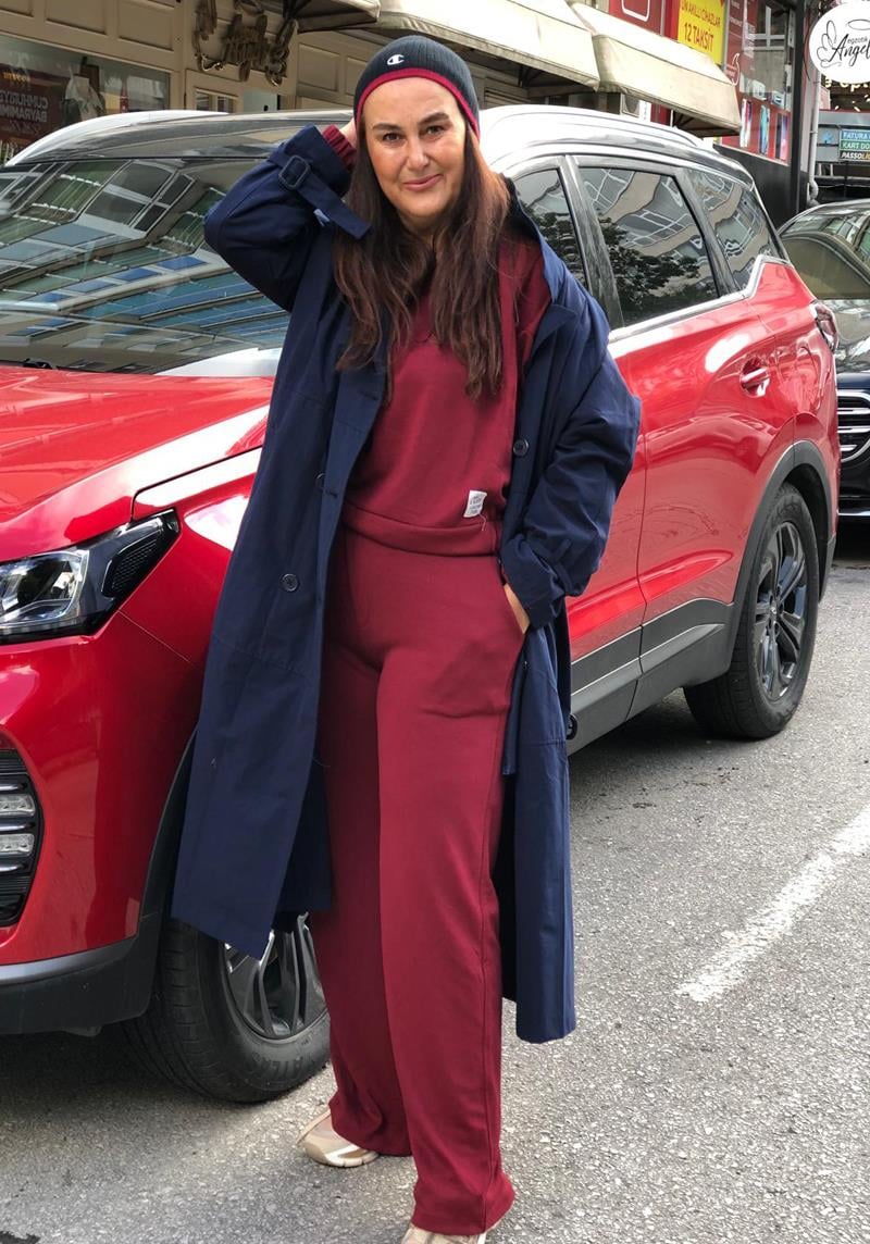 Oysho Kumaş Bordo Eşofman Takım