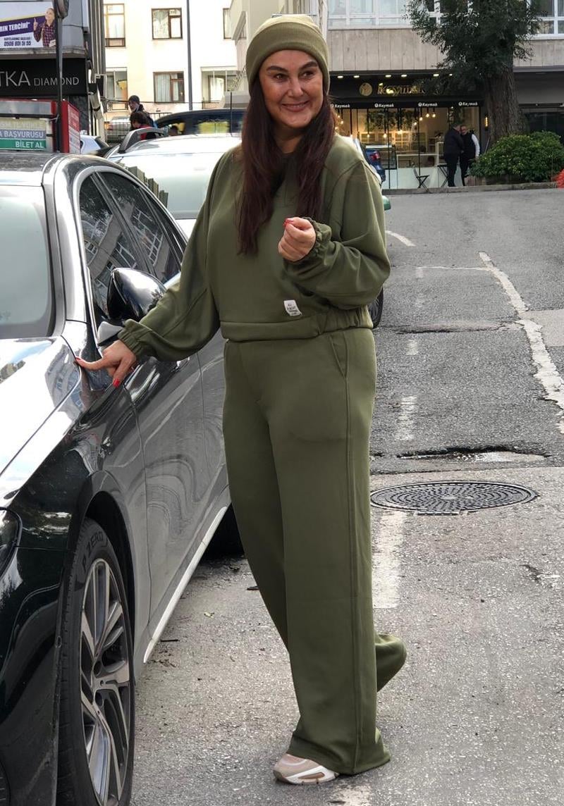 Oysho Kumaş Haki Eşofman Takım