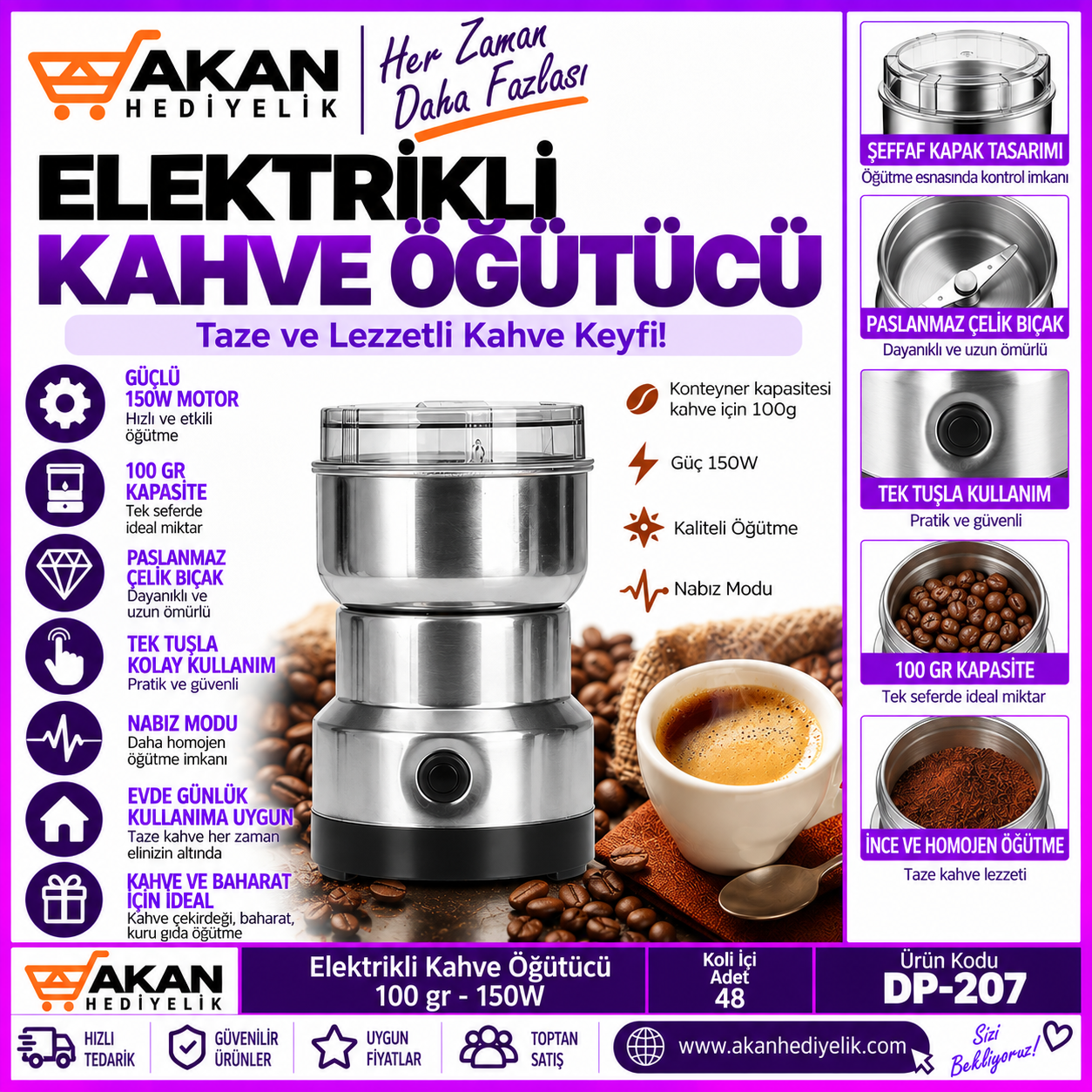 kahve öğütücü 150w