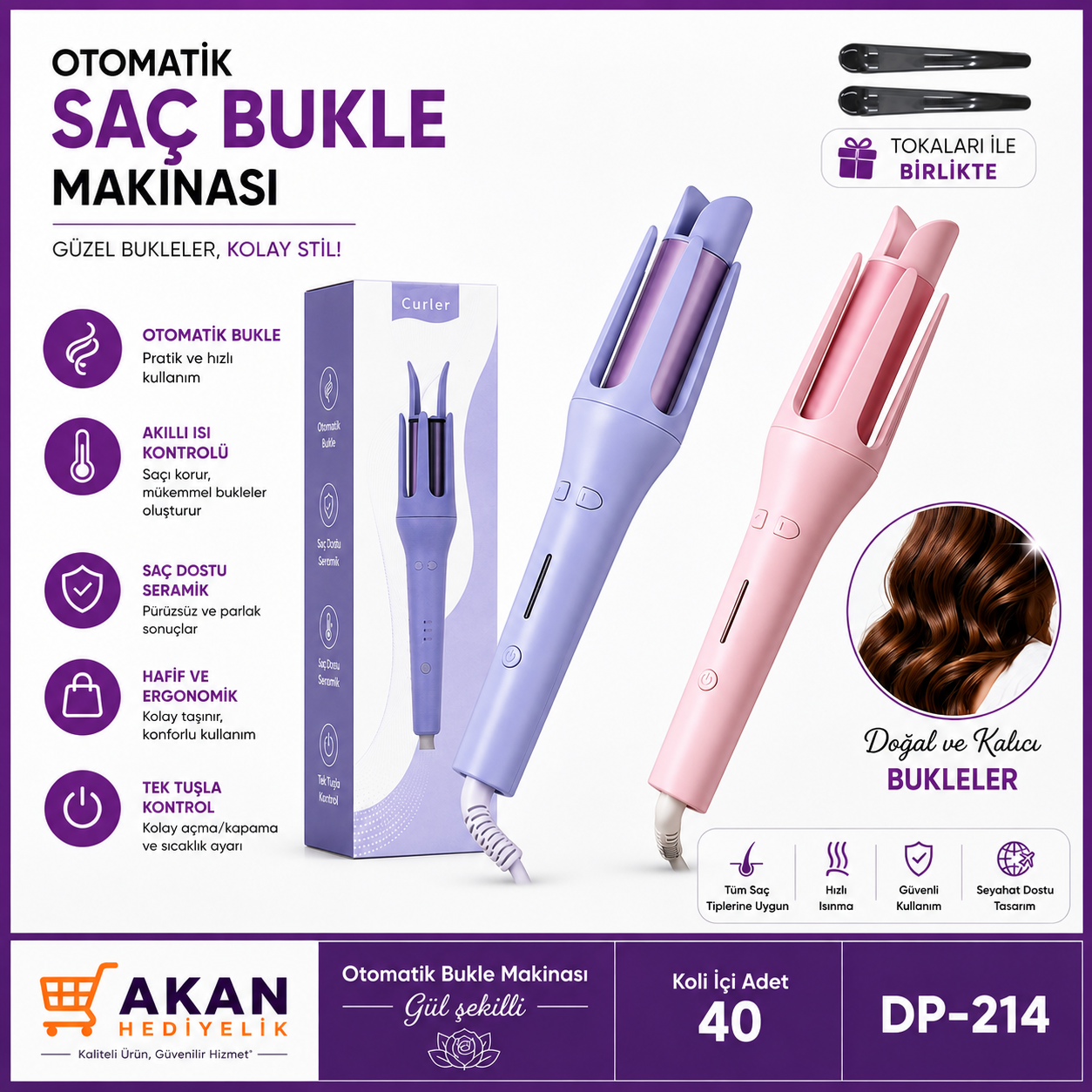 otomatik bukle saç maşası 