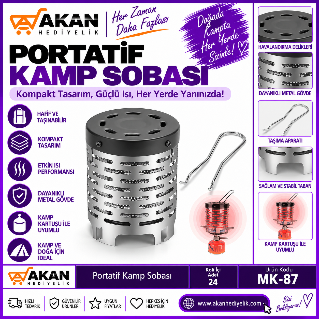 portatif kamp sobası 