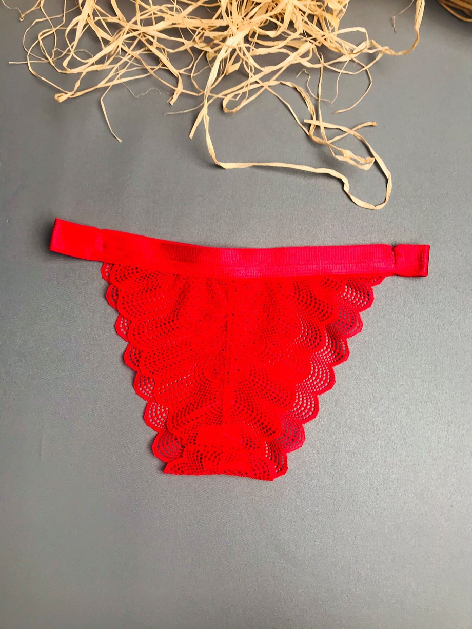 Dantel Kırmızı Külot