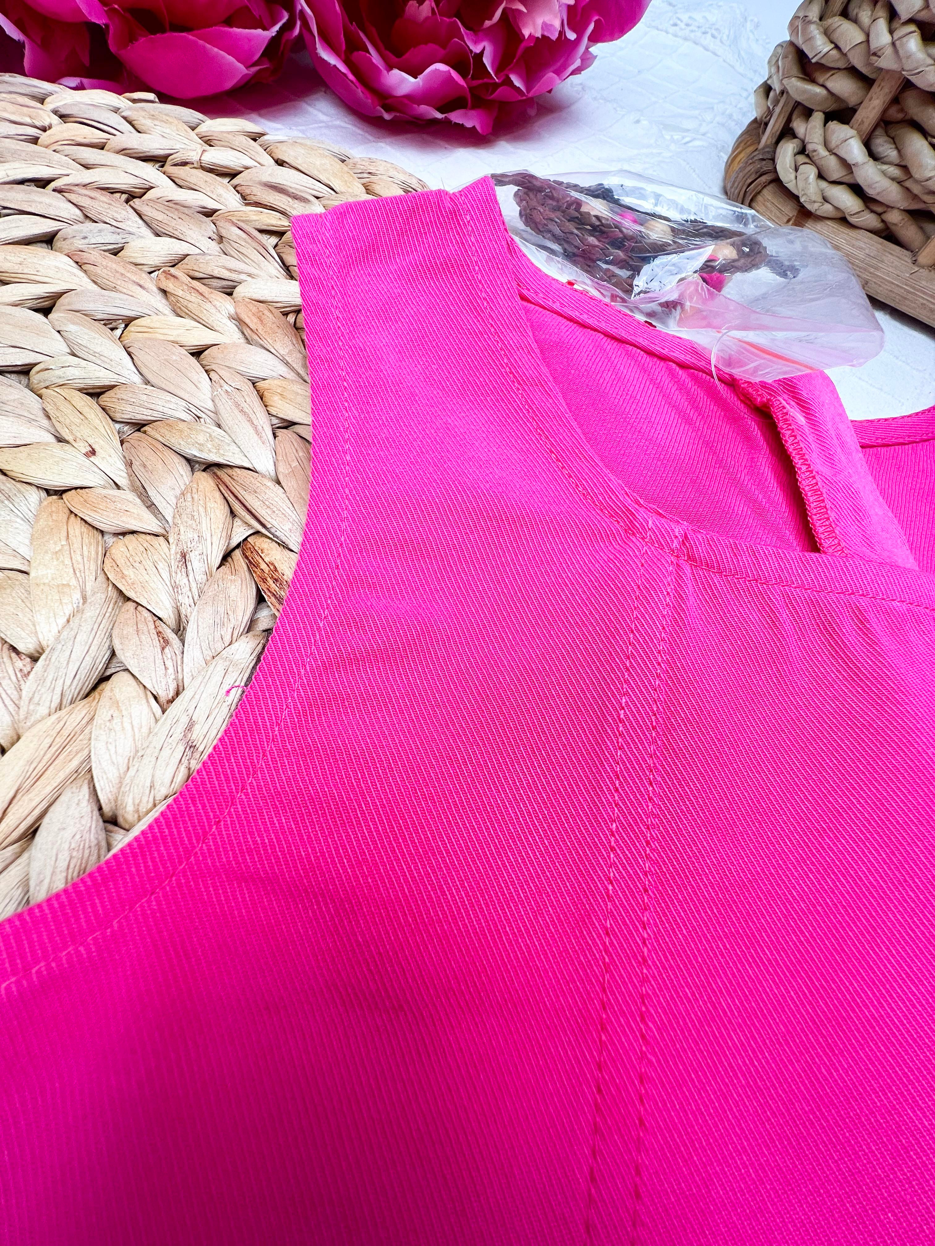 Pembe Dokuma Elbise 30780