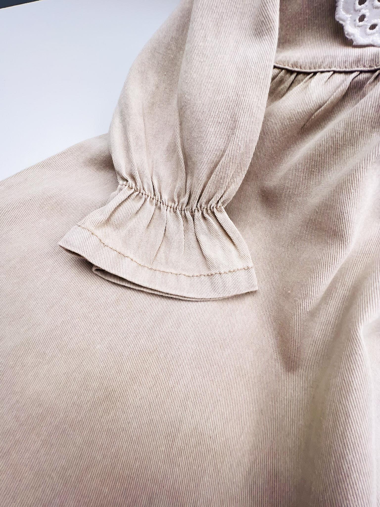 Zara-Fisto Yakalı Keten Elbise
