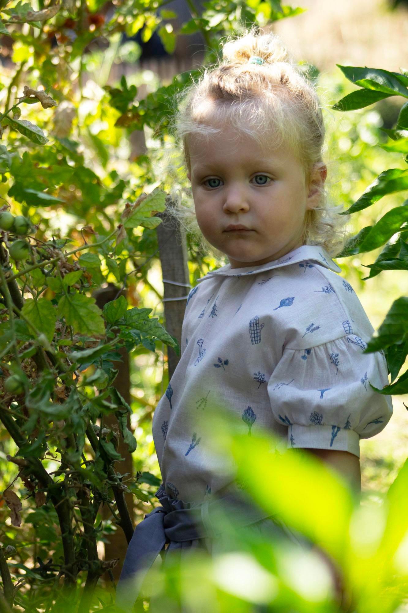 Auntie Me Organik 'GARDENING'  YAKALI BLUZ