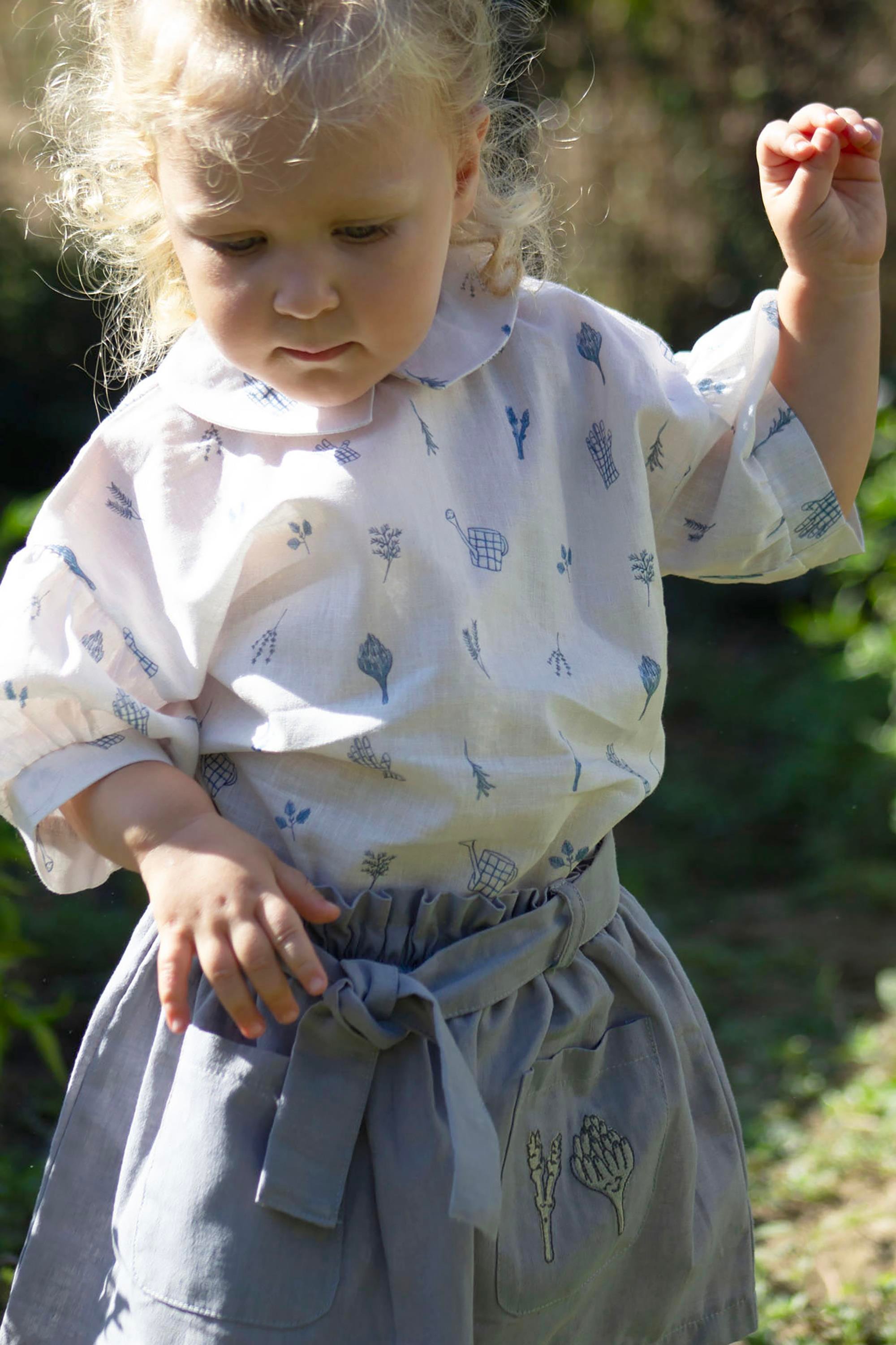 Auntie Me Organik 'GARDENING'  YAKALI BLUZ