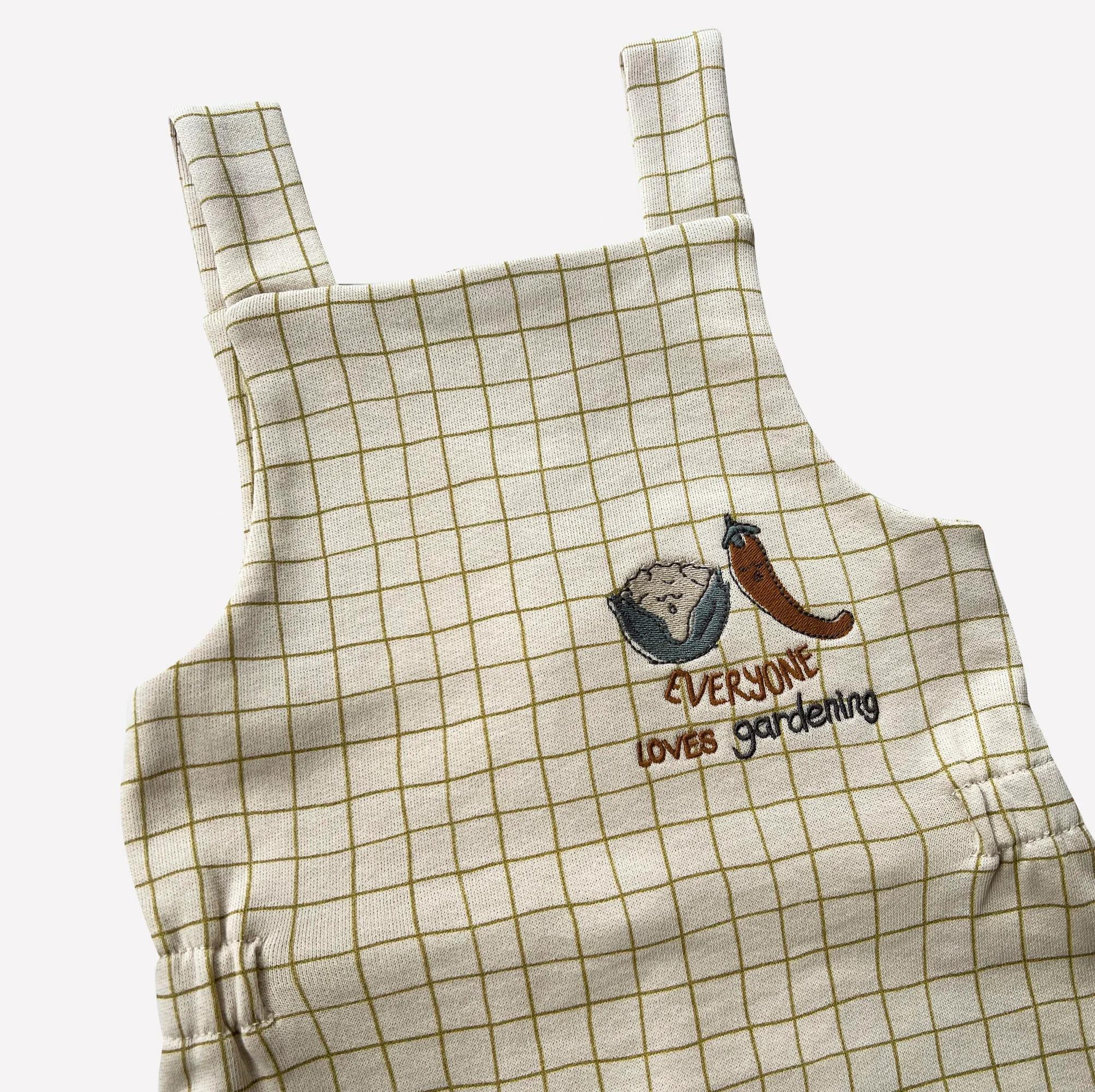 Auntie Me Organik ‘Olive Oil Checked' Salopet