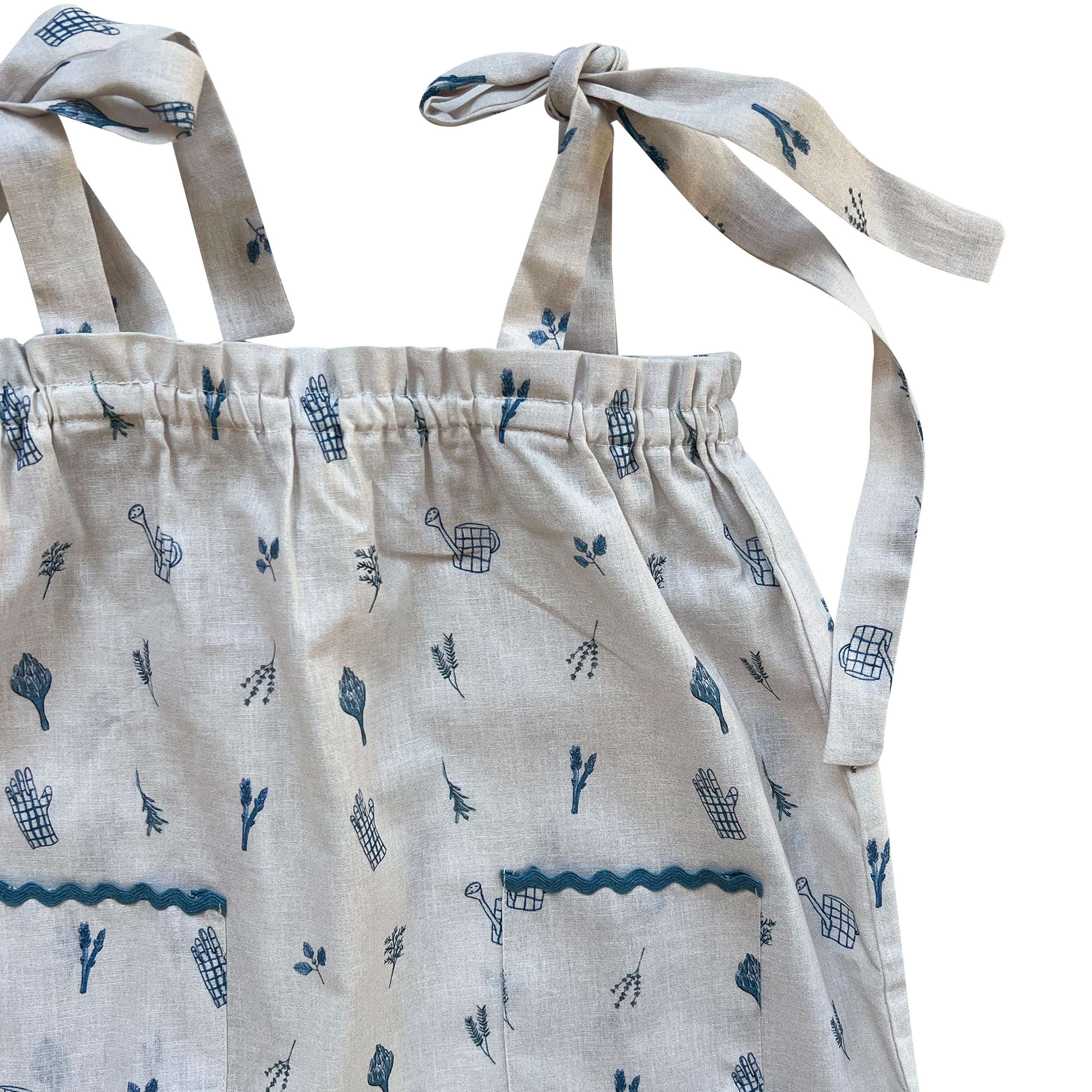 Auntie Me Organik Striped  ‘GARDENING'  WOVEN UZUN TULUM