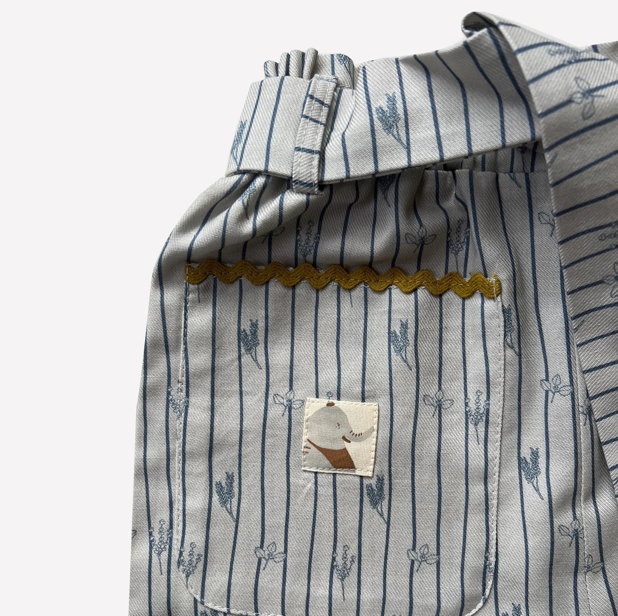 Auntie Me Organik 'Stripes & Herbs' Bağlamalı Pazen Pantolon