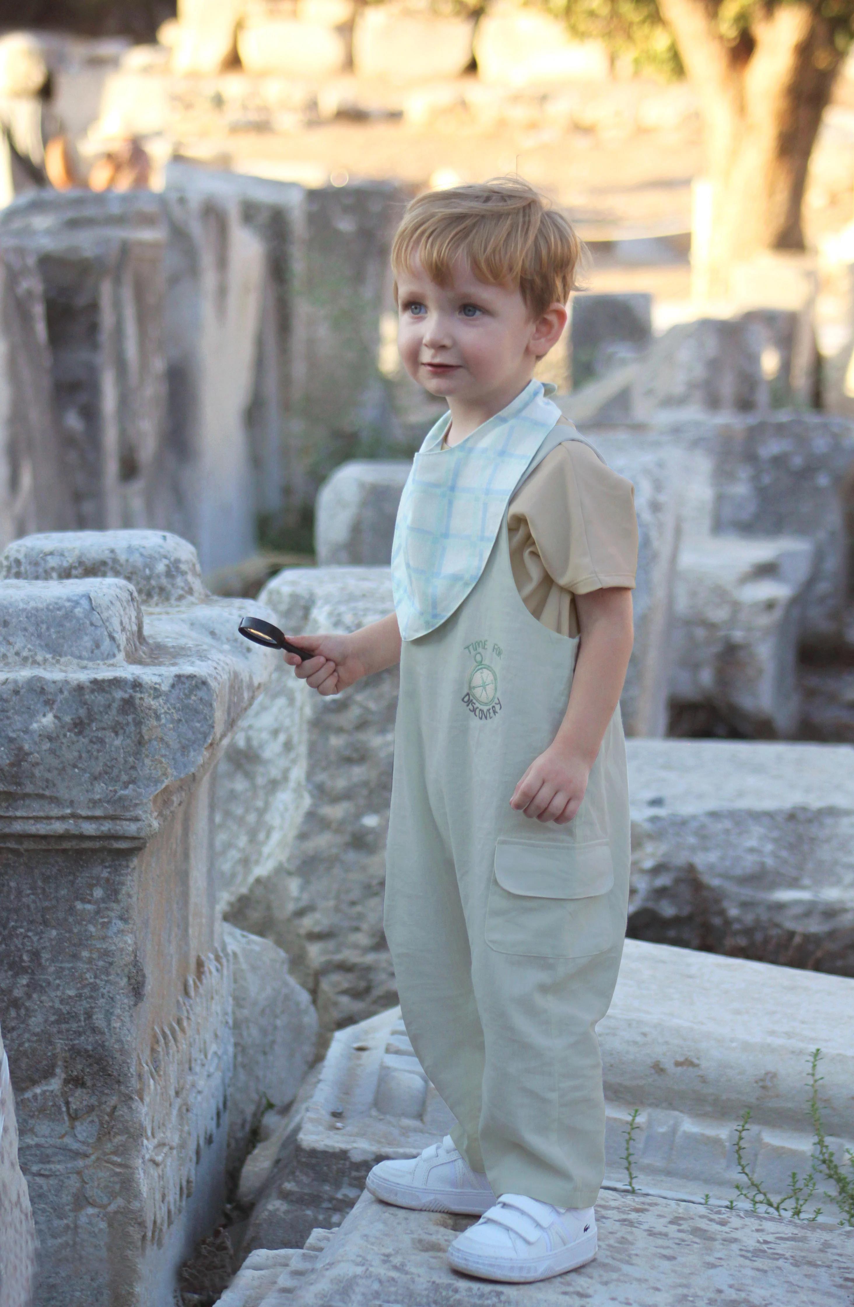 Auntie Me Organik Willow Gray ‘Compass' Dokuma Uzun Tulum