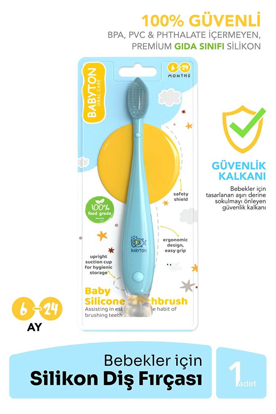 Babyton-Bebekler İçin Bio Silikon Diş Fırçası
