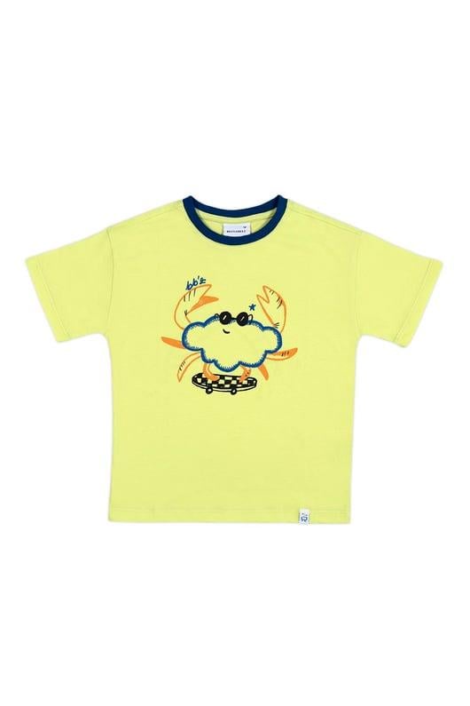 BeetleBeez-Cool Funny Crab Oversize T-Shirt_Lime