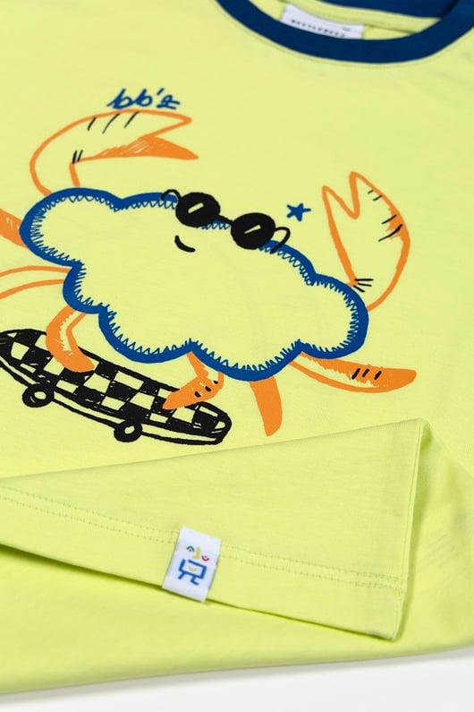 BeetleBeez-Cool Funny Crab Oversize T-Shirt_Lime
