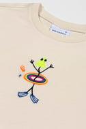 BeetleBeez-Hula Hoop Diving Oversize T-Shirt_Ecru