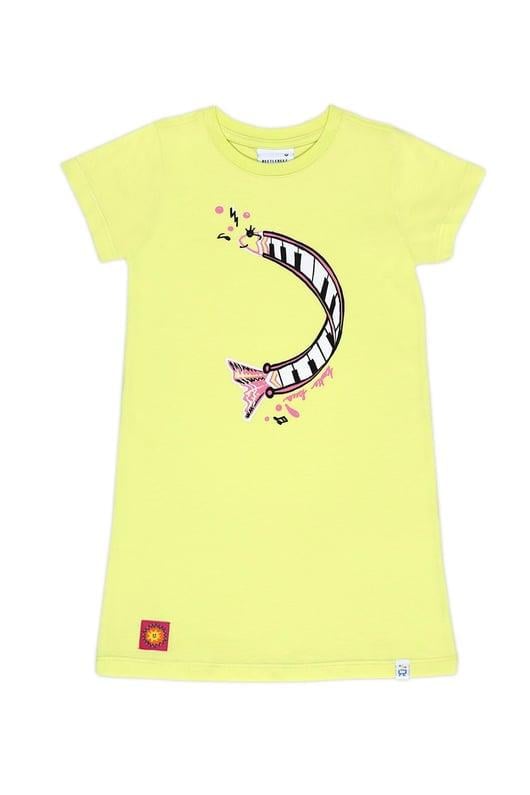 BeetleBeez-Piano Fish Dress_Lime
