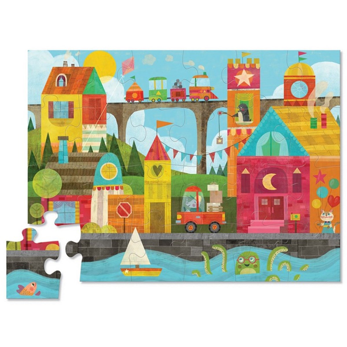Crocodile Creek-24 Parça Puzzle-Kasaba