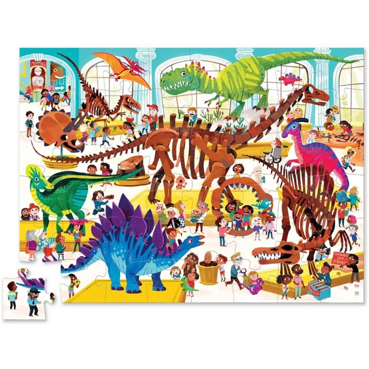 Crocodile Creek-Müzede Bir Gün Puzzle-48 Parça-Dinazor