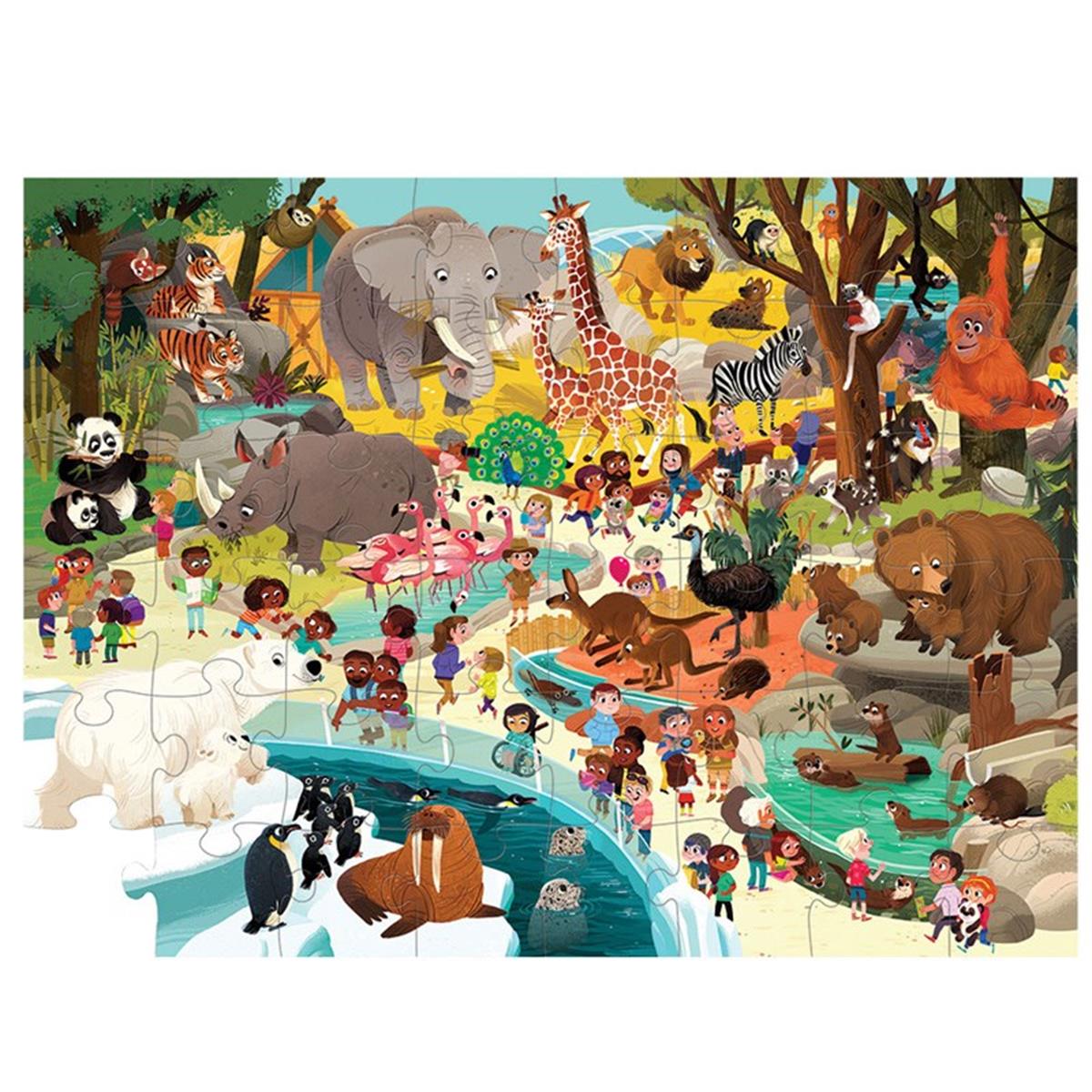 Crocodile Creek-Müzede Bir Gün Puzzle-48 Parça-Hayvanat Bahçesi