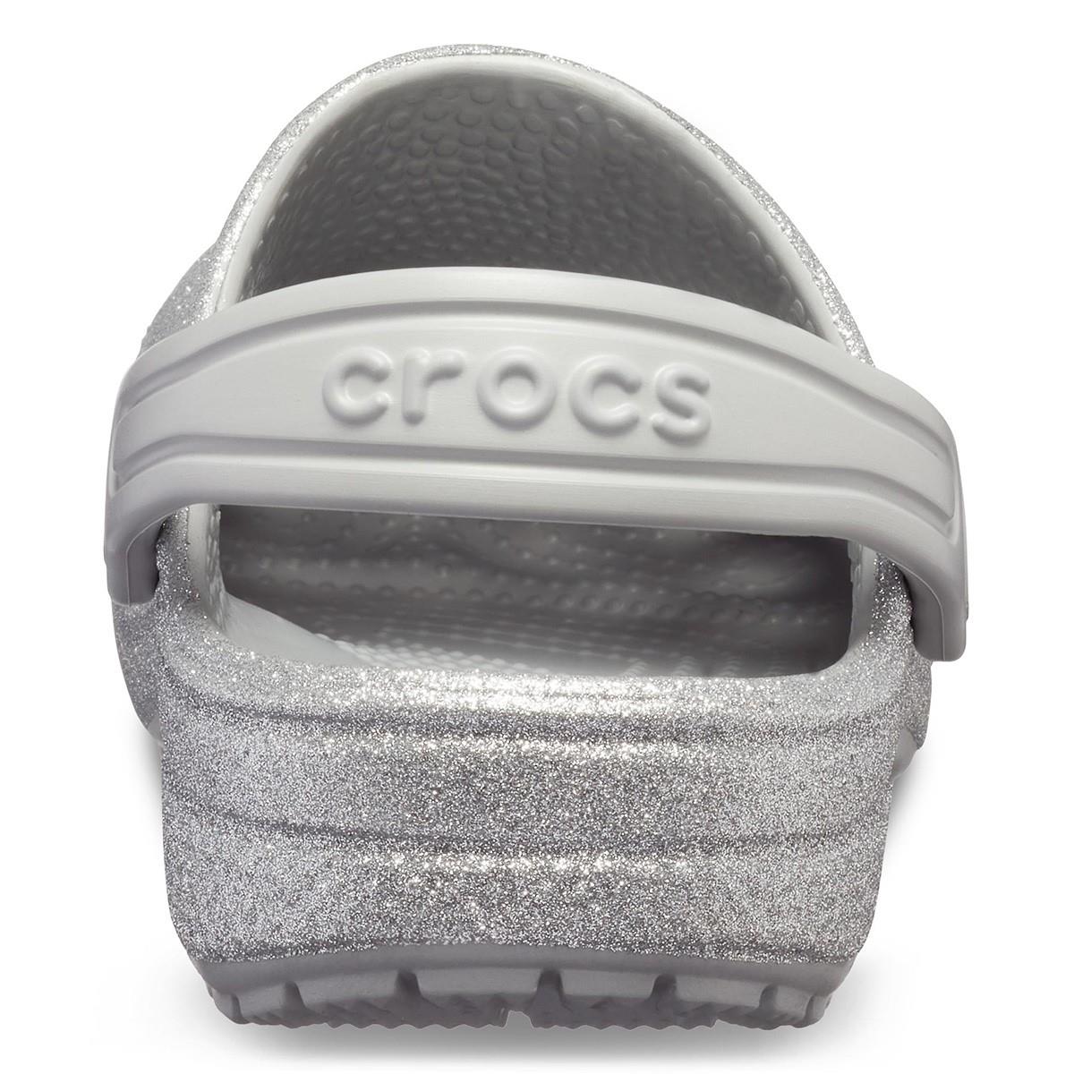 Crocs-Classic Glitter Clog K-Silver Glitter