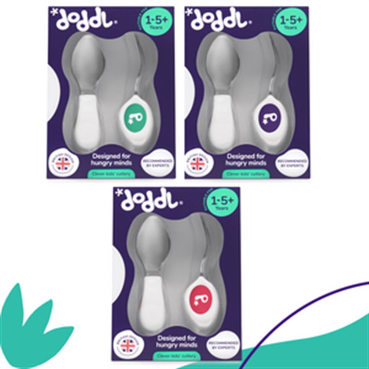 Doddl Çatal-Kaşık 2'li  Set-İndigo
