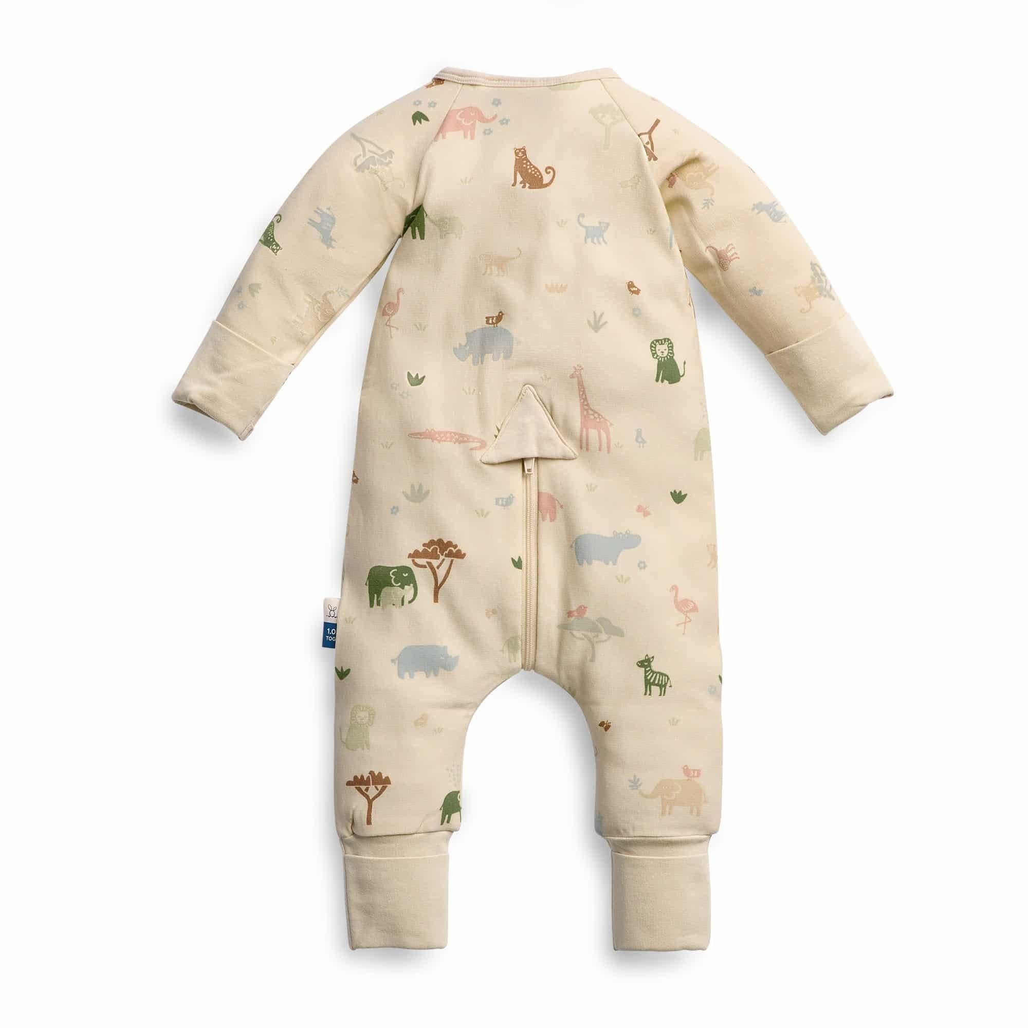 Ergopouch 1 TOG Organik Pamuklu Patikli Pijama Tulum-Savannah