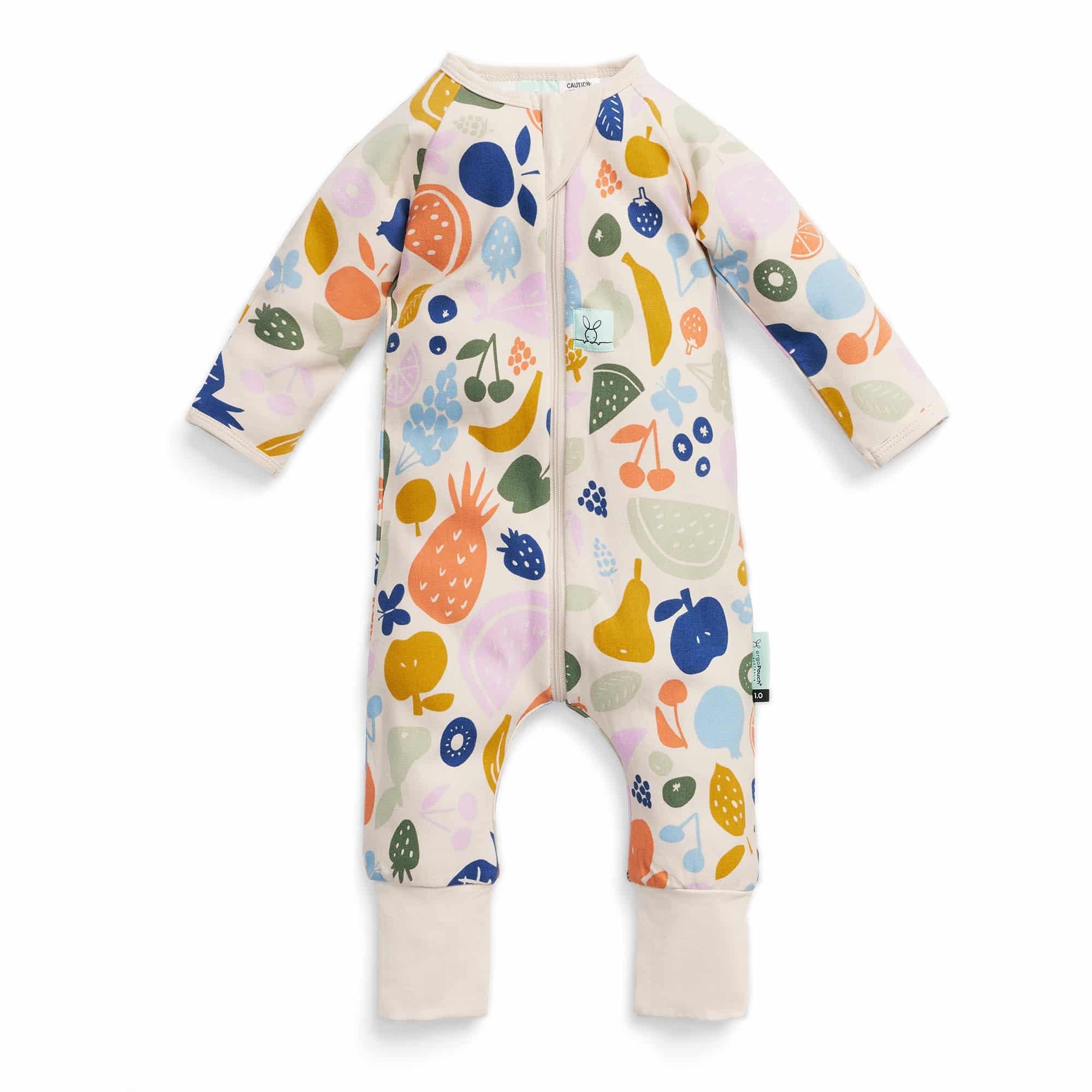 Ergopouch 1 TOG Organik Pamuklu Patikli Pijama Tulum-Fruit Salad