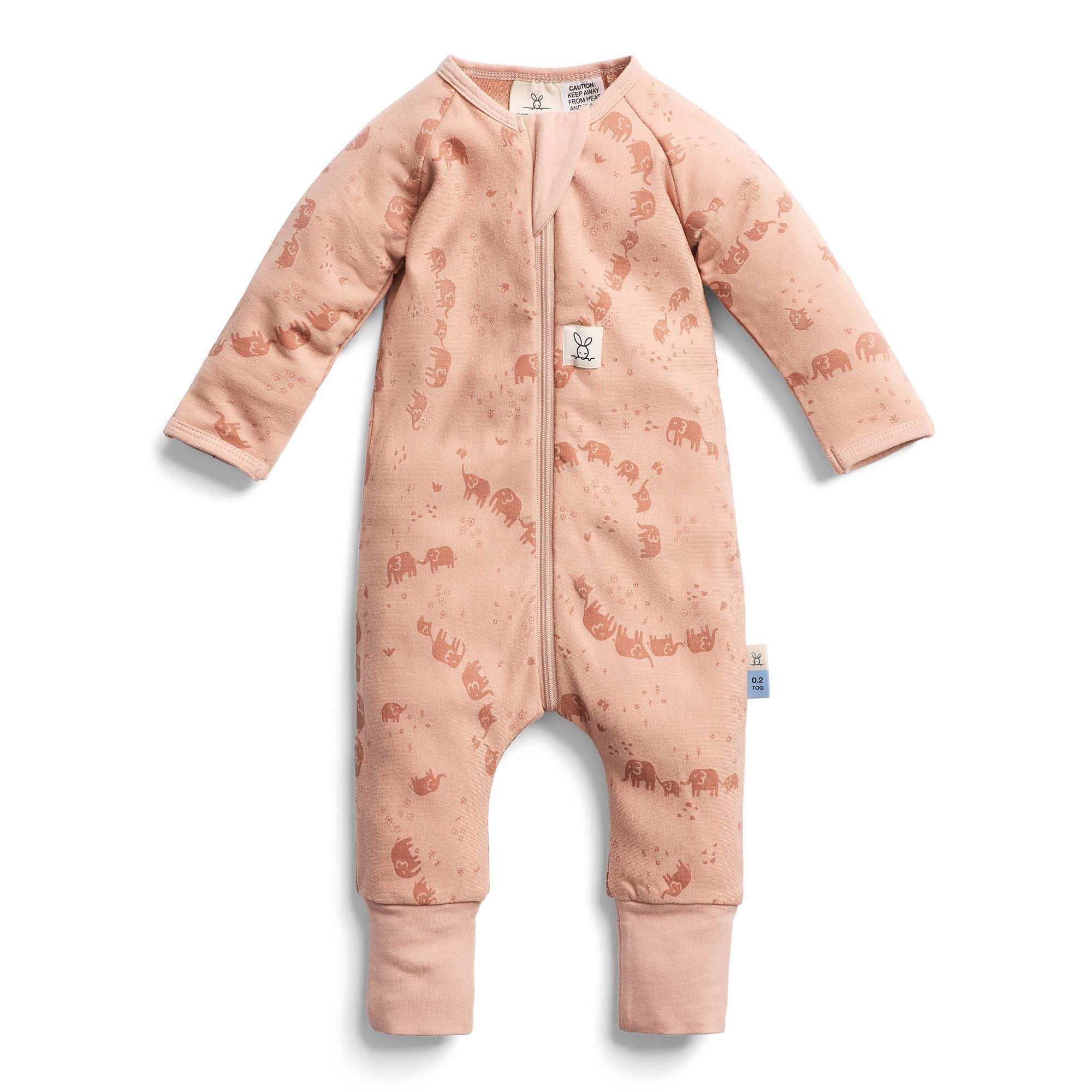 Ergopouch 1 TOG Organik Pamuklu Patikli Pijama Tulum-Elephant Parade