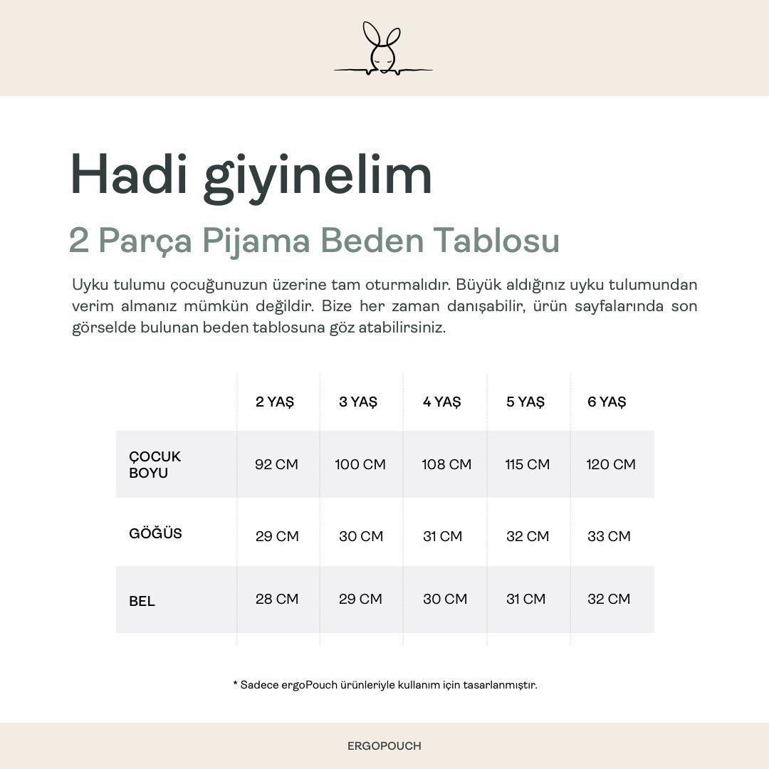 Ergopouch Organik Pamuklu 2 Parça Uzun Pijama- 1 TOG-Birthday Blobs