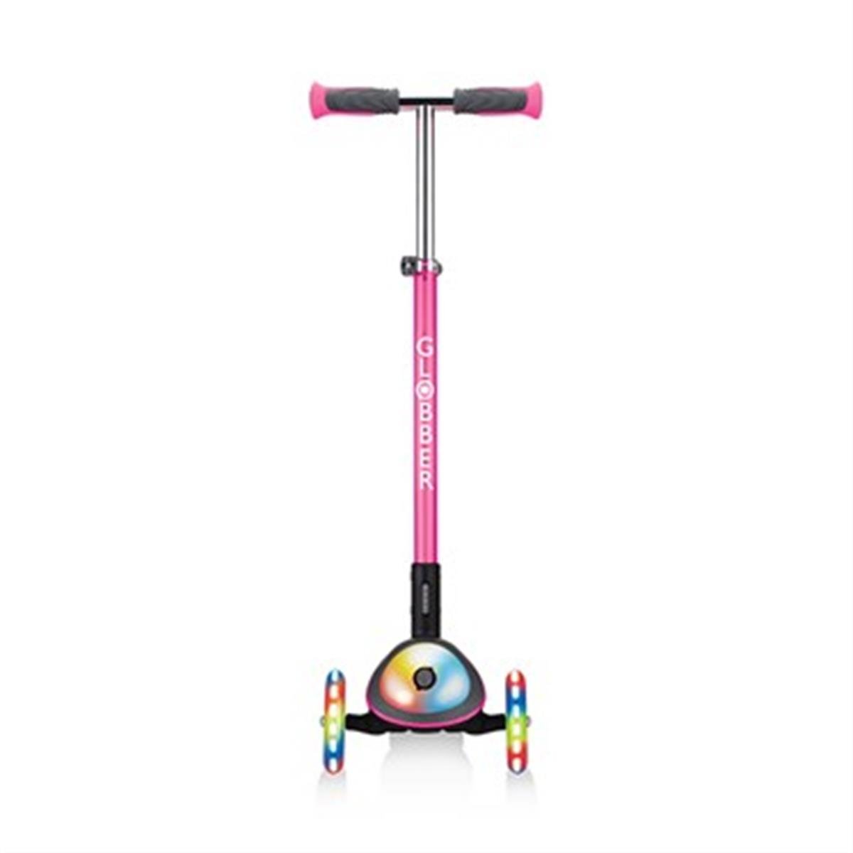 Globber Elite  Deluxe Flash Full Işıklı Scooter-Pembe