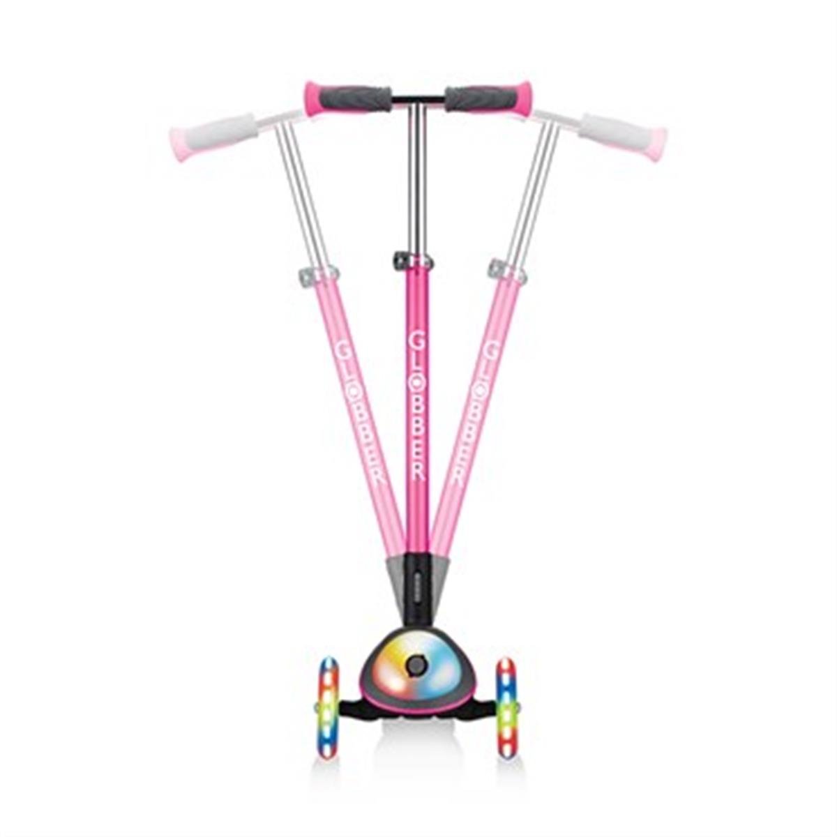 Globber Elite  Deluxe Flash Full Işıklı Scooter-Pembe