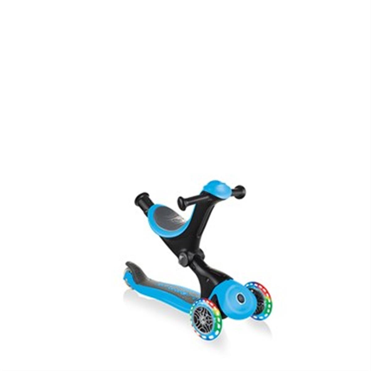 Globber Go Up Deluxe Işıklı Scooter-Mavi