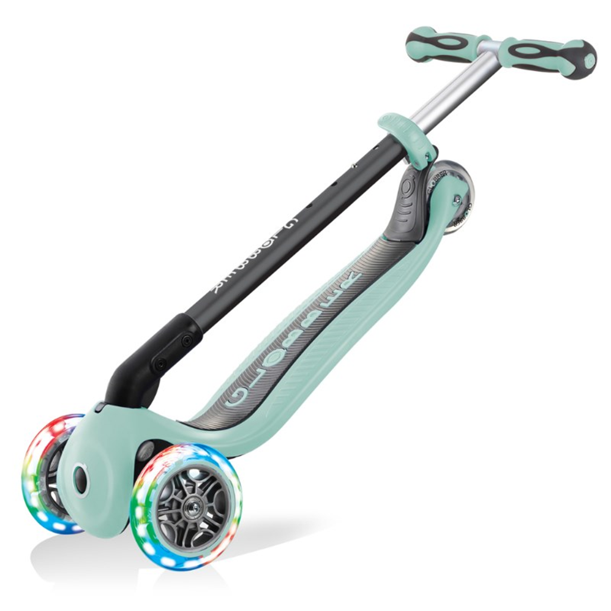 Globber Go Up Deluxe Işıklı Scooter-Mint Yeşili